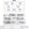 YIXISI 100 Pezzi 7 Dimensioni M3.2 / M4 / M4.8 Rivetti Ciechi in Alluminio Kit, Grande Flangia Alluminio Rivetti Ciechi, Rivetti Ciechi con Testa a Cupola, per Metallo Legno Plastica