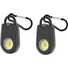 Lancoon Portachiavi Allarme Personale 2 Confezioni con Luce Stroboscopica 125dB Allarme di Sicurezza di Emergenza per Donne Bambini Anziani Uomo Dispositivo di Allarme di Sicurezza Portatile Nero
