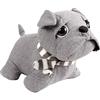 Bestlivings Fermaporta (argento) carlino / bulldog 25 x 20 cm, decorazione di peluche pesante (1000 g) per interni, fermaporta, decorazione per la cameretta dei bambini