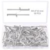 YIXISI 50 Pezzi M4.8x20 mm Rivetti Ciechi in Alluminio, Grande Flangia Alluminio Rivetti Ciechi, Rivetti Ciechi con Testa a Cupola, per Metallo Legno Plastica