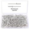 YIXISI 150 Pezzi M3.2x12 mm Rivetti Ciechi in Alluminio, Grande Flangia Alluminio Rivetti Ciechi, Rivetti Ciechi con Testa a Cupola, per Metallo Legno Plastica