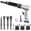 HEYOUTH Pistola pneumatica antiruggine,Kit scalpello pneumatico Workpad,Pistola ad aghi professionale ad aria compressa,4500U/min,19 aghi,con 4 scalpelli con supporto a sgancio rapido per tagliare,spelare
