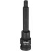 QUARKZMAN T45 Attacco Torx 100mm/3.94 Lunghezza Attacco Quadrato 1/2 Estensione Stella 6 Punte Bit Impatto Set Avvitatore Dado Acciaio S2 Chiave Bits Nero