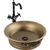 Rea - Lavabo Da Appoggio Betty Lavandino Bagno 435 X 435 X 130 mm In Ceramica (Rame Spazzolato)