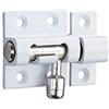 Thirard Chiusura a chiavistello per porta, ottone bianco lucido, scrocco Ø 8mm, 30x30mm - THIRARD