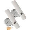 Rollwin 2 avvolgitori per tapparelle da incasso da 165 mm a 185 mm, distanza tra i fori regolabili per cassette da muro con avvolgitore, copertura per clip di colore bianco, senza cinghia, per