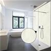 WALLando Pannello posteriore doccia di alta qualità, 250 x 100 cm, rivestimento da parete facile da montare, per doccia e bagno, pannello doccia in PVC di alta qualità effetto pietra, opaco