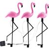 Hyuduo da a LED a Energia Solare Flamingo per da da Giardino Esterna Impermeabile - Design 3 in 1 Installazione Semplice Risparmio Energetico conIlluminazione Notturna