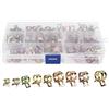 Kuuleyn Fascetta stringitubo, clip a molla, fascette stringitubo zincate Clip a molla Set assortimento di fissaggi per fascette da 6-15 mm (confezione da 80)