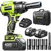 Robustrue Avvitatore a Percussione a Batteria, 1200 Nm (860 ft-lbs), 1/2 High Torque Brushless Impact Gun, 2300 RPM Power Wrench, 2 Batterie da 5,0 Ah, Caricatore Rapido, Pistola De Impacto for Heavy