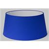 Generico 50 cm Paralume Tessuto di Cotone con PVC Bianco, Prodotto Artigianale, per Lampada da Tavolo, Piantana (Blu)