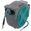 ECD Germany Avvolgitubo Aria Compressa Automatico 20 m + 2 m, con Funzione di Blocco, Attacco 1/4, con Raccordo Rapido, Pressione 15 Bar, Rotazione 180°, Ø12 mm, Arrotolatore per Montaggio a Parete
