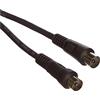 Poly Pool PP0620 Cavetto Coassiale TV - Videoregistratore Con Spina e Presa Coassiali 2 Metri, Nero