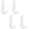 MOROBOR 4 ganci regolabili rivestiti in PVC per scala, in ferro bianco angolato, per letto a castello, ganci a J