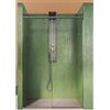 IMPALLI è casa IMPALLI Box Doccia H210 Cm Estensibile 117-120 Cm Cabina Doccia Scorrevole Anta A Chiusura Rallentata Cristallo Temperato 8 Mm Trasparente Anticalcare Profili Alluminio (NICHEL SPAZZOLATO 120)