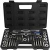 EBTOOLS Set di Maschi Filettatori e Filiere Metriche da 40 Pezzi Kit, Set Di Strumenti Per La Misurazione Metrica per Filettatura M3-M12 Rubinetto Metrico Tap Wrench con Custodia