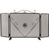 - Senza marca/Generico - PARASCINTILLE NERO 3 ANTE CUORE ACCIAIO 600X1000 MM