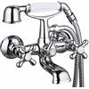 CLEVER Antigona Rubinetto con 2 manopole per vasca da bagno, cromato