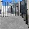 Cozykimo Ringhiera a forma di U, per Esterni, Ringhiera per scale interne, Corrimano, in Ferro Moderno Nordico, per Interni, Corrimano per scale Quadrata, Parapetto Antiscivolo per Ville