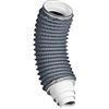 Eurovent Tubo di collegamento flessibile DN150 con riduttore Ø80-125mm per ventilatore da tetto, pietra di ventilazione, tubo flessibile, collegamento tubo di scarico (con anello lato pietra di ventilazione)