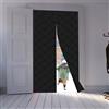 Generic Tenda Termica Isolante per Porta, Copertura Spessa in Oxford e Cotone Antispifferi con Chiusura Magnetica, Fonoassorbente & Pet Friendly(Black,110X185cm)