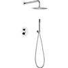 MICE COLLECTION MICE - Set doccia, Kit termostatico Doccia Incasso Parete - 2 vie - Rubinetteria bagno termostatico Cromato
