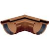 INEFA Angolo grondaia 90 gradi, semicircolare 125mm Marrone PVC