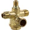 Homoyoyo Valvola Di Ritegno a 4 Vie in Ottone Filettata Per Compressore D'aria Connettore Tubo Valvola Sicurezza Accessorio Per Compressore Aria