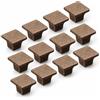 Evionlin 12 Pezzi (Quadrato) Maniglie per Armadio Stile Cinese Minimalista e di Alta Qualità, Tira per Cassetti, Pomolo per Guardaroba a Foro Singolo, Maniglie per Porte in Legno