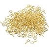 QUARKZMAN 200 Viti Piccole Perni Occhiello Ganci Mini Occhielli Viti Filettate 5,5 x 12 x 1,2mm Viti Autofilettanti per Gioielli Accessori Fai da te Tonalità Oro