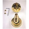 effedielle® NOTTOLINO WC A FARFALLA UNIVERSALE 1735 D 45 MM OTTONE LUCIDO VERNICIATO -CHIUSURA PER PORTE BAGNO-PORTA SCORREVOLE COMPLETA DI POMOLO