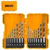 Ingco Akdl11601 Set Punte Trapano per Muratura Calcestruzzo Legno Metallo Kit 16 Pz in pratico Box