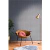A.S. Création Carta da parati non tessuta con motivo a pannelli con effetto metallizzato 0,53 x 10,05 m - nero grigio blu metallizzato - Carta da parati effetto legno made in Germany - 786273