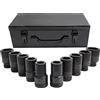 CCLIFE Set Bussole a Impatto Profondo da 10pezzi | 3/4' Prese di Impatto (22-50 mm) I chiavi a impulsi per Chiavi a Bussola