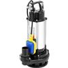 NadineDutol Pompa sommersa per acqua sporca, 1500 W, in acciaio inox, pompa elettrica per acque reflue con galleggiante, 36000 L/H