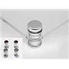 3DScube Distanziali per targhe, F Screw 18mm blocco del cappuccio a vite, kit 4 pezzi, alluminio colore chrome (cromato), blocca pannelli fino a sp. 10mm