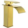 Vet italy Vetrineinrete® Rubinetto da bagno a cascata a canna bassa per lavabo bidet miscelatore moderno per lavandino oro