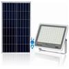 FP-TECH FARO LED SOLARE LAMPIONE DA ESTERNO STRADALE FARETTO LUCE NATURALE 5000K PANNELLO SOLARE SENSORE MOVIMENTO E TELECOMANDO (FP-SL01-150W)