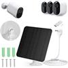 AZURAOKEY Caricatore di pannello solare compatibile con spot Arlo Essential/XL Caricatore di pannello solare Arlo Essential 4W/6W impermeabile con cavo micro USB da 3 m e supporto murale