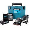 Makita GA023GM201 - Smerigliatrice angolare senza fili 125mm 40 V max/4,0 Ah, 2 batterie + caricatore in MAKPAC