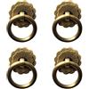 Tiazza 4 anelli in ottone antico per maniglie di armadi da cucina, armadi, cassetti, mobili vintage, anelli di trazione in stile vintage (bronzo antico) - 3 cm