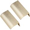 Pastlla Arco moderno per le dita, con linguetta per tirare, in alluminio, maniglie nascoste, per casa, cucina, soggiorno, porta, cassetto, armadio (oro spazzolato, 6,4 cm, C-C, 2 pezzi)
