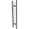 Oppali Spazzolato Acciaio Inossidabile 304 Materiale di alta qualità Maniglia per Porta Entrata | Diametro Manico 25mm | Rotondo T-Bar | 80cm Lunghezza totale