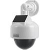 Widybord Telecamera di Sicurezza di Simulazione con Luce LED Lampeggiante, Cupola di Videosorveglianza Fisitizio Rotazione a 360°, Monitor Interno/Esterno Alimentato da 1 Pezzo