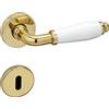 SOTECH Set di maniglie a leva MATTEO ottone - Maniglia della porta bianca antico vintage porte interne Maniglia della porta (BB) Design porta set con viti