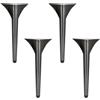 MZZHEDIE 4 Gambe per Mobili,Piedini di Sostegno in Metallo,Regolabili,Gambe del Divano in Acciaio Inossidabile,Gambe Sostitutive per Mobili fai-da-te,Per Tavolini,Mobili TV,Letti (25cm/9.8in,Brushed black)