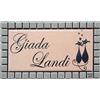 GUIZZO Creart - Targa Personalizzata Nomi/Via in Ceramica, Targhetta Personalizzata Modificabile con Cornice in Mosaico, Porta Ingresso Personalizzata, Made in Italy, 17x9H cm, Rosa/Grigio