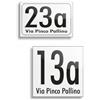 Generico Targa numero civico personalizzata per esterni - resistente UV & intemperie - personalizza colore, font, fissaggi (Targa 10x10cm)