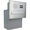 Letterbox24 F-04 Cassetta postale passante a muro in acciaio inox con 2 campanelli e citofono (profondità: 18-27 cm) - LETTERBOX24.de 2 Klingeltaster