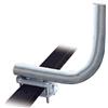 Briconess.com Supporto ringhiera curvo per parabola con zincatura elettrolitica piastra 13x8 cm tubo diametro 40 mm altezza 40 cm